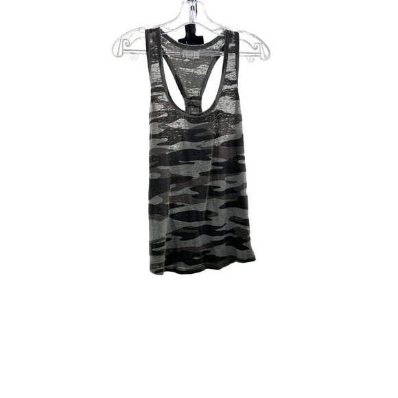 Maurices Tops - Maurices 24/7 Scoop Neck Gray/Black Camo Racerback Tank Top Size Small